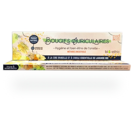 Boîtes de bougies d’oreilles Bio-Ethic proposées à la vente